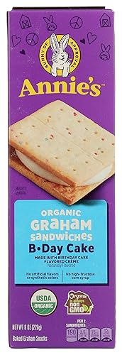 Annie's Homegrown Organic Birthday Cake Graham Sandwiches, 8 OZ