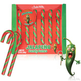 Archie McPhee's Jalapeño Candy Canes - 6 Count, 9 grams Each - Mexican Cuisine Inspired Holiday Candy, Perfect Christmas Stocking Stuffer and Gag Gift
