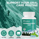 Remineralizing Gum, Containing Nano Hydroxyapatite, 90 Pieces, Teeth Remineralization, Sugar-Free Chewing Gum with Xylitol, Mint Flavor, Two pieces