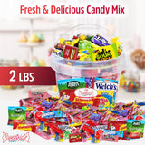 Bulk Candy Variety Pack - 2 Pound Care Package Assorted Basket, Snack Food Gift, Office Assortment Gift for Birthday Party, Kids, College Students