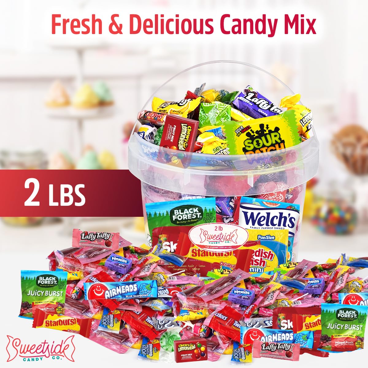 Bulk Candy Variety Pack - 2 Pound Care Package Assorted Basket, Snack Food Gift, Office Assortment Gift for Birthday Party, Kids, College Students