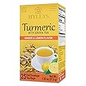 Hyleys Ginger Turmeric Tea Lemon Flavor - 25 Tea Bags - Wellness Herbal Supplement Green Tea