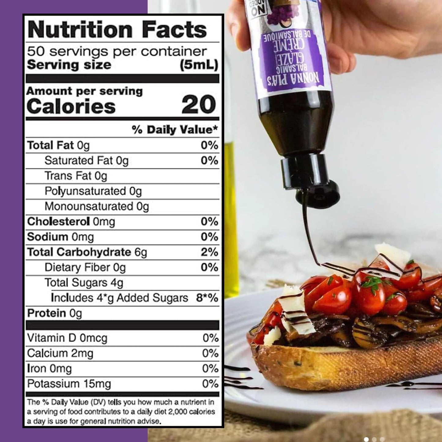 Nonna Pia’s Cabernet Merlot Balsamic Glaze - IGP Certified Balsamic Vinegar of Modena - Full-Bodied Flavor - Perfect for Burgers & Grilled Meats