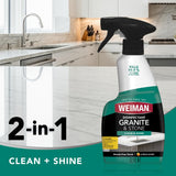 Weiman Disinfectant Granite Daily Clean & Shine - 12 fl oz (2 Pack) Safely Clean Disinfect and Shine Granite Marble Soapstone Quartz Quartzite Slate
