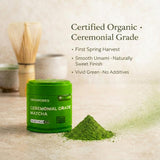 Viridworks Organic Matcha Green Tea Powder Stick Packs - Ceremonial Grade (First Spring Harvest) - Unsweetened Single Serve Travel Packets - USDA, JAS