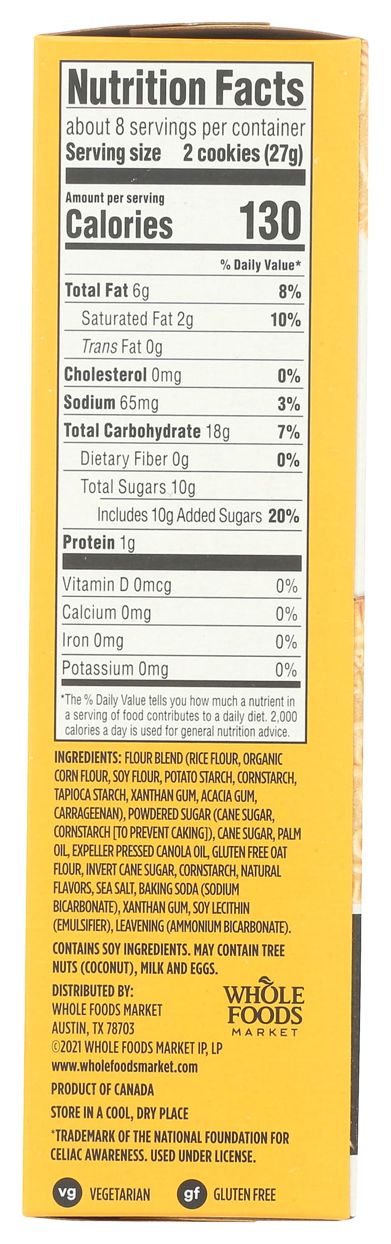 365 by Whole Foods Market, Vanilla Sandwich Cremes, 8 Ounce