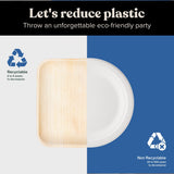 Luxe Designs Palm Leaf Plates - Eco-Friendly Alternative to Bamboo & Plastic - Heavy-Duty Compostable & Biodegradable Party Plates - Microwave & Oven