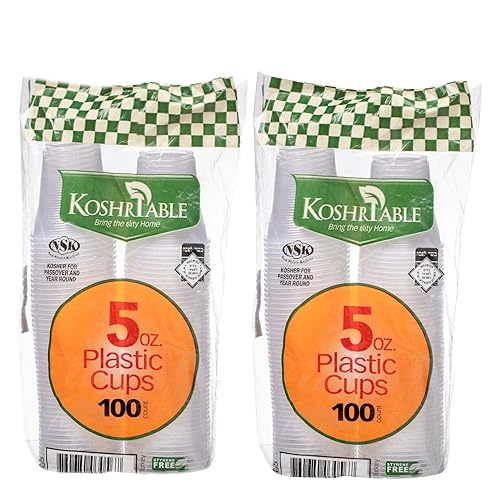 Clear Plastic Disposable 5 oz. Cups in Bulk, Tested & Proven Crack Resistant for Drinking Beverages by Plastic Palace (200)