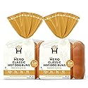 Hero Classic Hot Dog Bun - Delicious Rolls & Net Low Carb Hot Dog Buns | High Fiber, 1g Net Carbs, 0g Sugar & 90 Calories Per Serving | (16 Buns, Pack