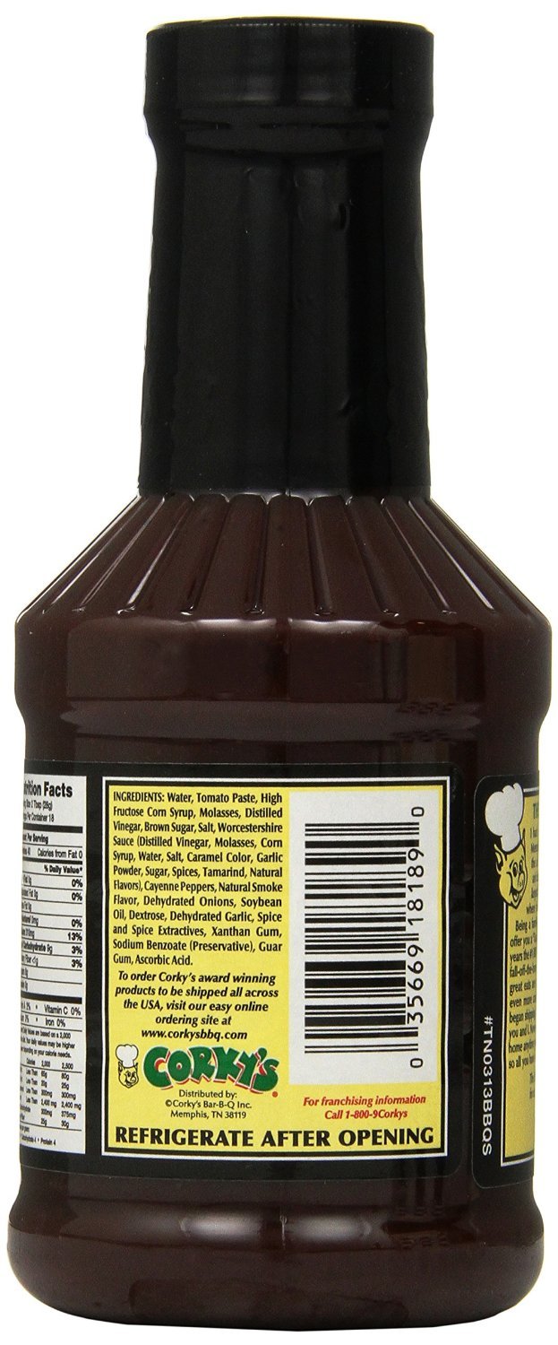 Corky's Memphis' Own Bar-B-Que Sauce- Original (Pack of 2)