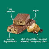 think! Vegan/Plant Based High Protein Bars - Sea Salt Almond Chocolate, 13g Protein, 5g Sugar, No Artificial Sweeteners, Non GMO Project Verified, 10