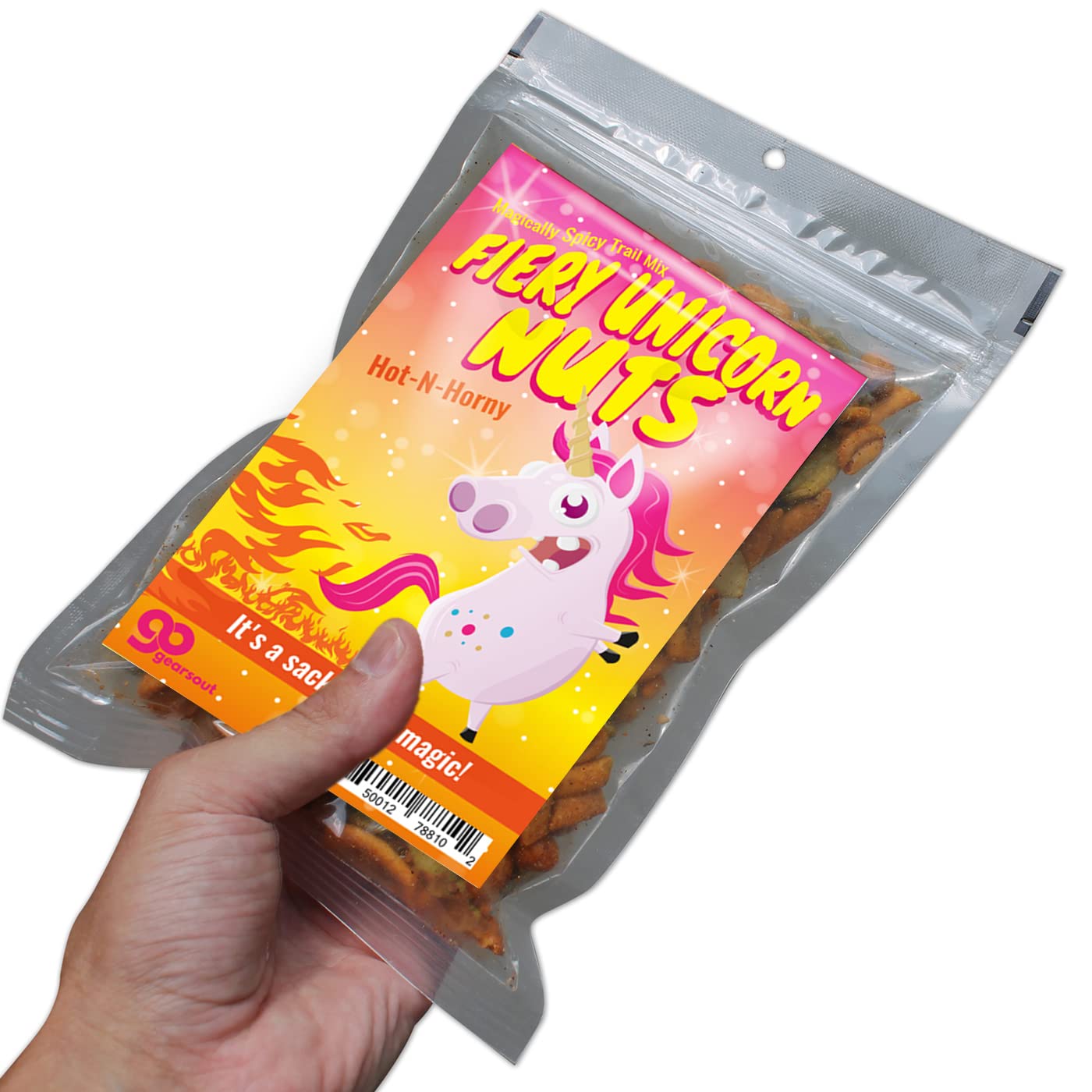 Fiery Unicorn Nuts Spicy Trail Mix - Funny Unicorn Design - Spicy Snacks for Women and Men - Premium Blend, Made in the USA
