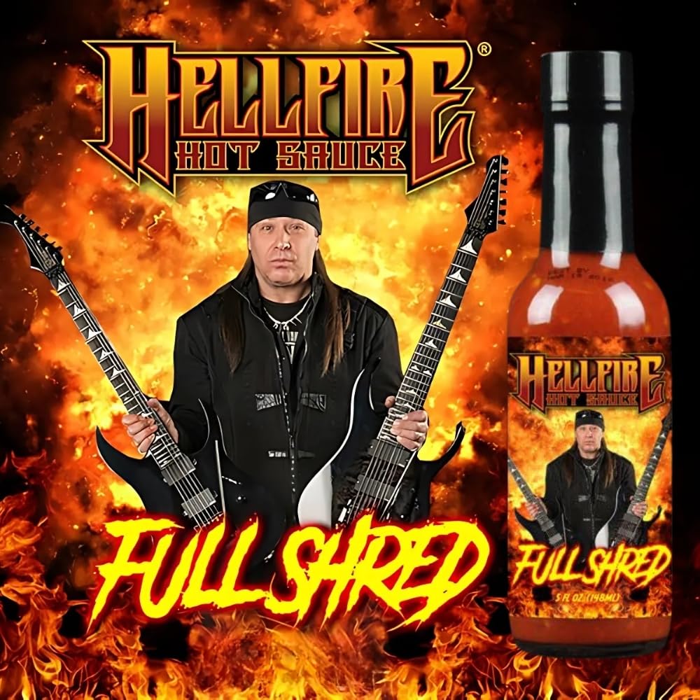 HELLFIRE DAVID SHANKLE'S FULL SHRED HOT SAUCE DAVID SHANKLE SUPER SHRED NEO-CLASSICAL VIRTUOSO GUITARIST EX-MANOWAR, CURRENTLY FEANOR-DSG-DEVIL LAND