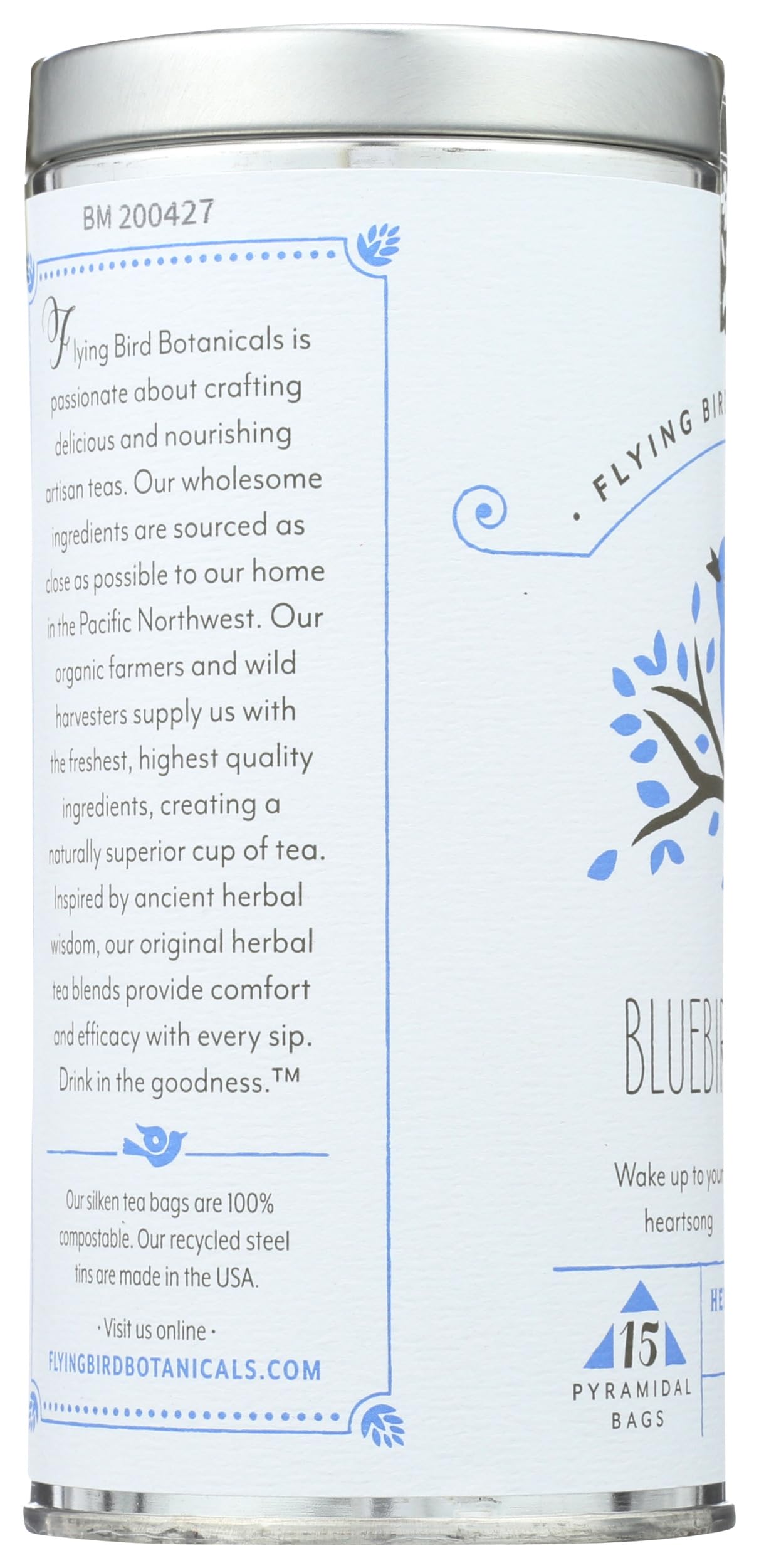 FLYING BIRD BOTANICALS Bluebird Morning Tea, 15 CT