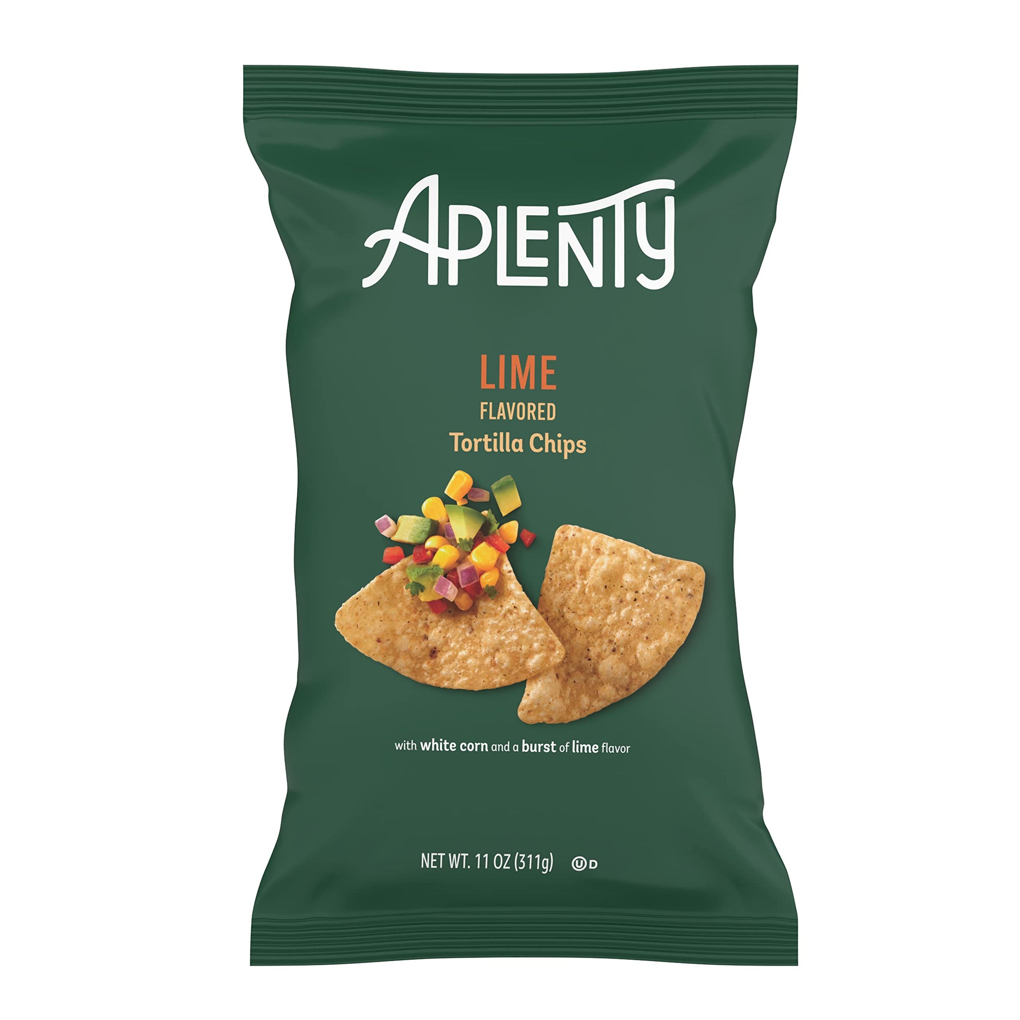 Amazon Brand, Aplenty Lime Tortilla Chips, 11 Oz
