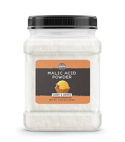 Birch & Meadow Malic Acid Powder, Flavor Enhancer, Sour Candies (3.25 Pound)