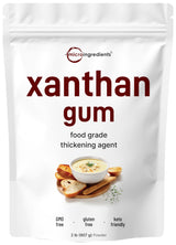 Micro Ingredients Xanthan Gum Powder 2lb (32oz) Premium Quality for Keto & Gluten-Free Baking Unflavored Thickening Agent for Cooking Non-GMO Vegan