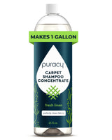 Puracy Carpet Cleaner Solution - Carpet Shampoo, Pet Stain & Odor Remover, Rug & Upholstery Cleaner, 4X Concentrated, Low Foam Shampooer Formula