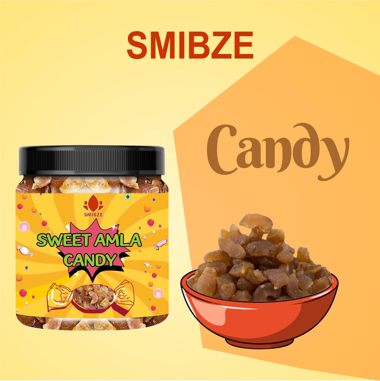 SMIBZE Natural Sweet Amla Candy 100 GM (Pack of 1) SMIBZE