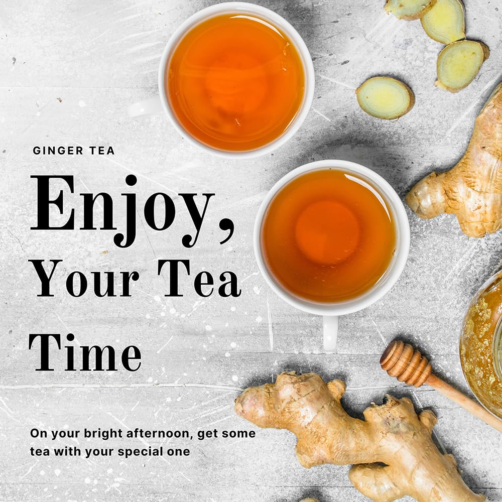 Ginger Tea Cut 100 g | Natural, Freshly Sliced Ginger Root for a Full-Flavored and Refreshing Experience | Perfect for Brewing Bold, Soothing Tea