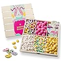 Easter Snack Board Gift Tray - Chocolate & Sweet Treat Assortment in Reusable Wooden Box - Spring Dessert Grazing Gift for Families, Brunch & Hosting