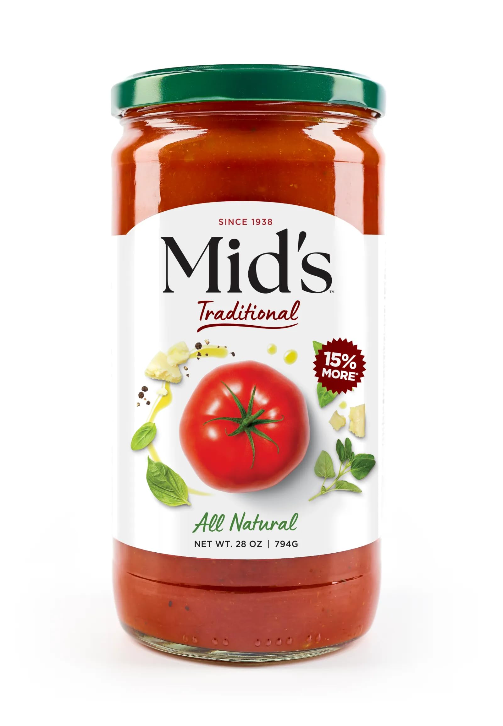 Mid's Traditional Pasta Sacue All Natural 28oz (12 Pack)