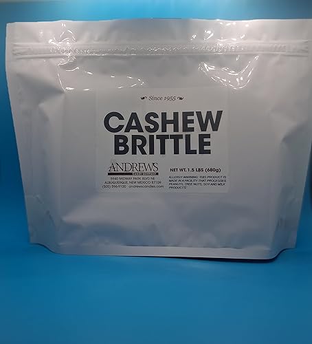 Andrews Candy Company Cashew Brittle, 1.5 Pounds