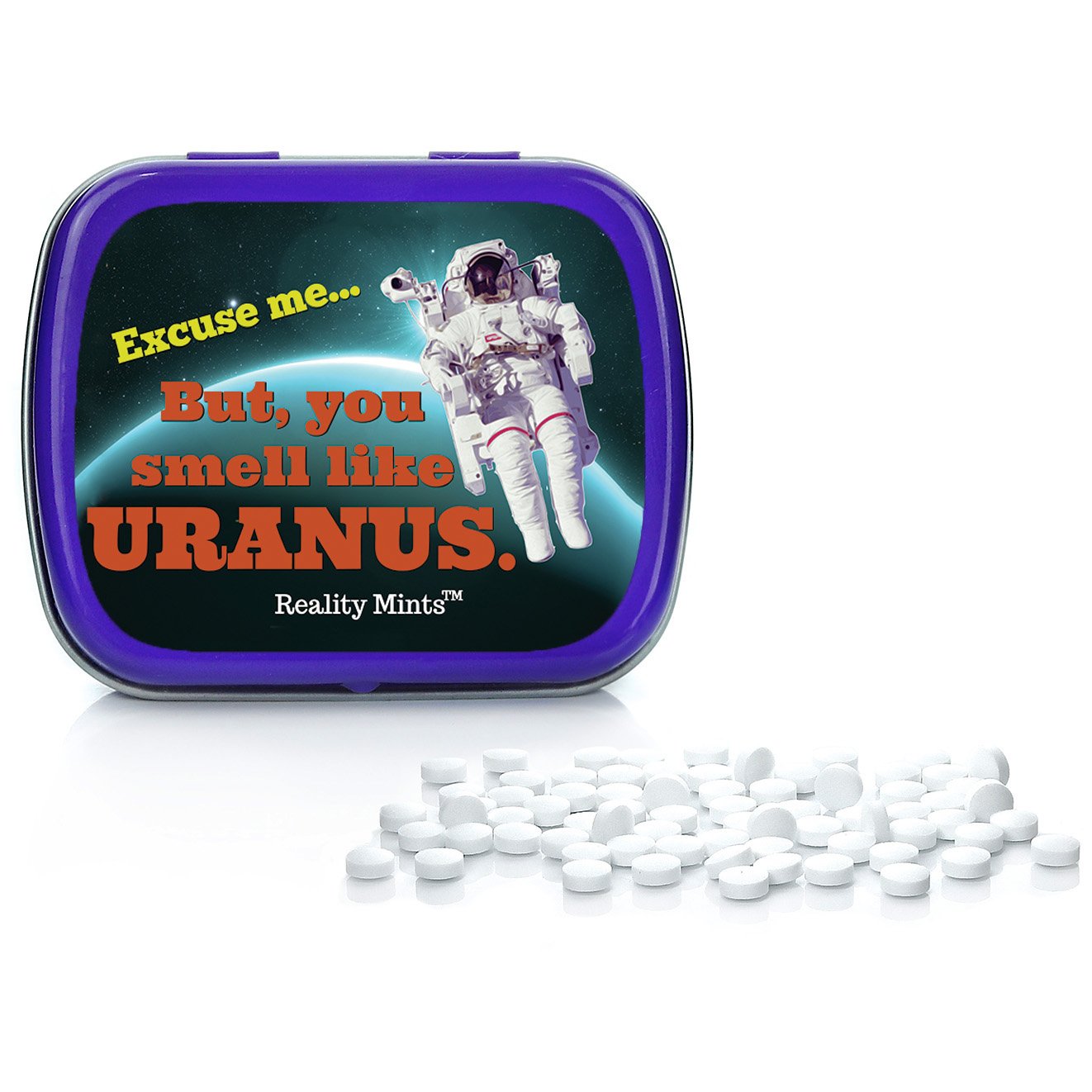 You Smell Like Uranus Mints Weird Gag for Friends Men Stocking Stuffers for Adults and Teens Cool Space Novelties for Guys Chocolate Breath Mints