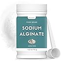 4.2 oz Sodium Alginate Powder Food Grade, Pure Sodium Alginate Powder Perfect for Making Luxurious Caviar Spheres, Desserts, Meatloaves
