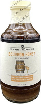 Gourmet Warehouse Small Batch Bourbon Honey Marinade Made With Natural Ingredients No HFCS 16 Oz (Pack of 1)