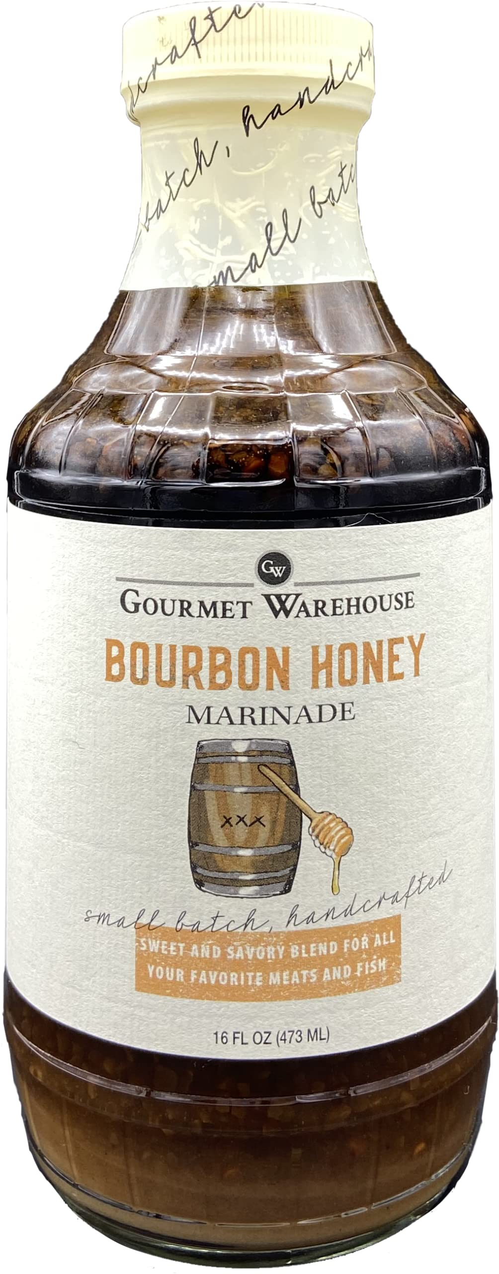 Gourmet Warehouse Small Batch Bourbon Honey Marinade Made With Natural Ingredients No HFCS 16 Oz (Pack of 1)