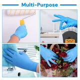 EDI Disposable Vinyl Gloves (Blue) - Powder-Free, Latex-Free (400, Small)