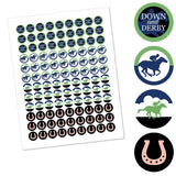 Big Dot of Happiness Kentucky Horse Derby - Race Party Round Sticker Favors - Labels Fit Chocolate Candy (1 Sheet of 108)