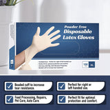 AroPaw New Disposable Latex Gloves, Powder Free (Small (Pack of 100), Pack of 100)
