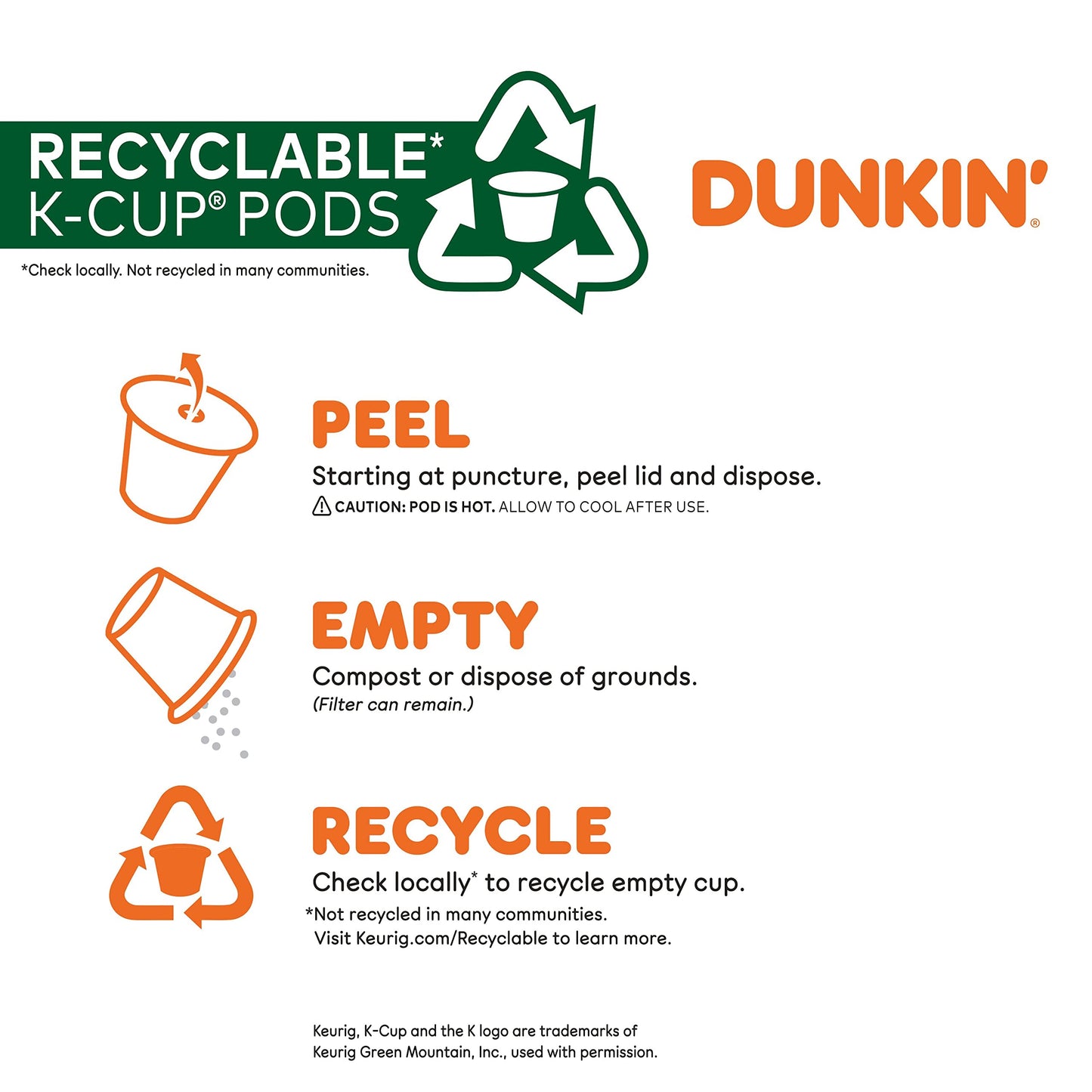 Dunkin' Original Blend Medium Roast Coffee, 44 Keurig K-Cup Pods
