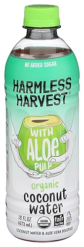 HARMLESS HARVEST Organic Coconut Water with Aloe, 16 FZ