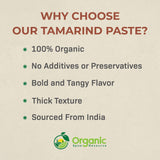 Organic Tamarind Paste, 100% Pure Tamarind Purée (No Additives) | USDA Organic, Non-GMO | 10.93 oz Glass Jar | Smooth, Tangy & Authentic | For Pad