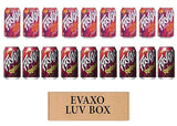 LUV BOX- variety faygo naturally flavored soda cans 12 oz. pack of 18 , faygo fruit punch , faygo RED POP.by evaxo