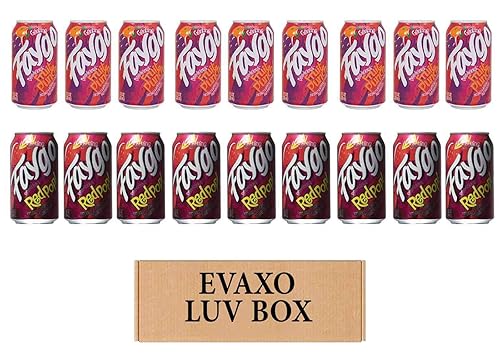 LUV BOX- variety faygo naturally flavored soda cans 12 oz. pack of 18 , faygo fruit punch , faygo RED POP.by evaxo