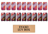 LUV BOX- variety faygo naturally flavored soda cans 12 oz. pack of 18 , faygo fruit punch , faygo RED POP.by evaxo