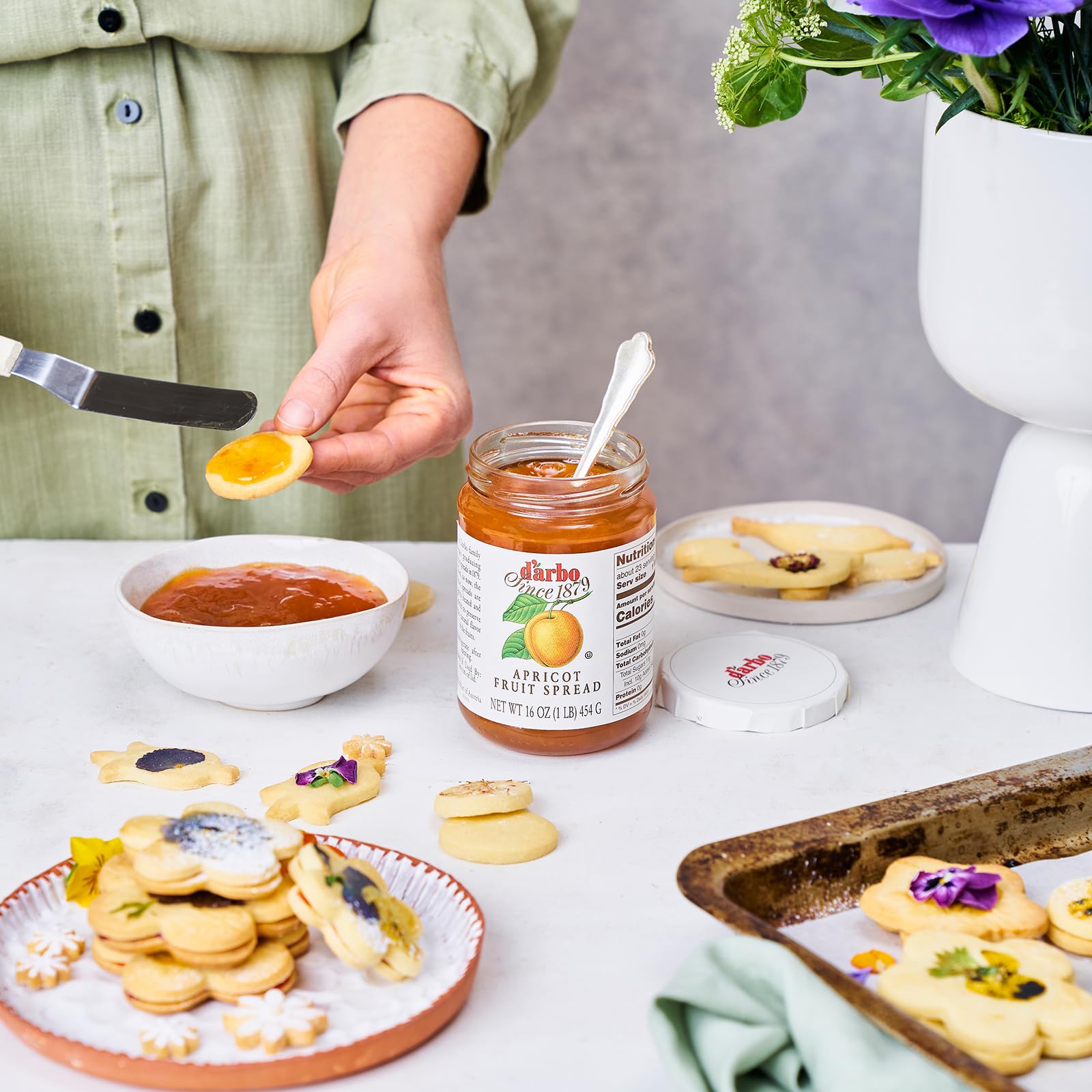 D’arbo All-Natural Apricot Fruit Spread, 16 oz (454g) | Crafted Tradition | Pure Fruit Flavor No Artificial Preservatives-Ensuring a Naturally Sweet