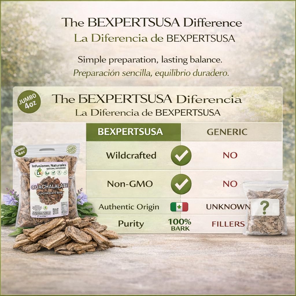 B-Experts Cuachalalate Tea 4 oz-113g. Mexican Cuachalala, Wildcrafted (Juliana Adstringens) | 100% All Natural - NON Gmo | Authentic Mexican Herbal