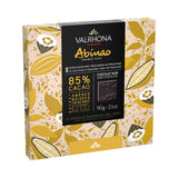 Valrhona Premium Dark Chocolate Gift Box ABINAO 85% Cacao 18 Squares with Powerful Cocoa Notes. Gourmet French Chocolate, Perfect Present