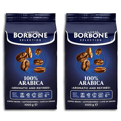 Caffè Borbone 100% Arabica Whole Bean Coffee, Arabica Coffee Beans, Medium Roast, 2.2 lb Bag (Pack of 2)