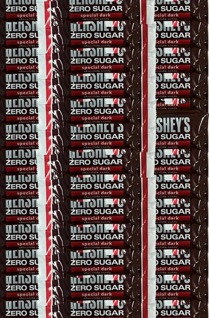 Sugar Free Chocolate - SPECIAL DARK Zero Sugar Chocolate Candy Bite Size Bars - 2 LB Bag (32 oz) - Individually Wrapped Chocolate - With Queen Jax