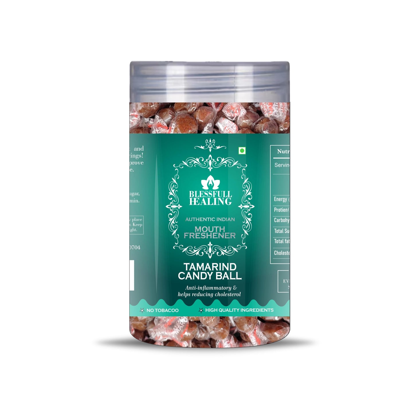 Blessfull Healing Tamarind Candy Ball 5 Oz(Ounce) Airtight Container With Spoon