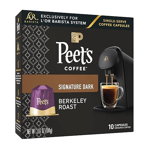 L'OR Barista Coffee Pods, 10 Count Peet's Berkeley, Single-Serve Aluminum Capsules Compatible with the L'OR BARISTA System, 10 Count (Pack of 1)