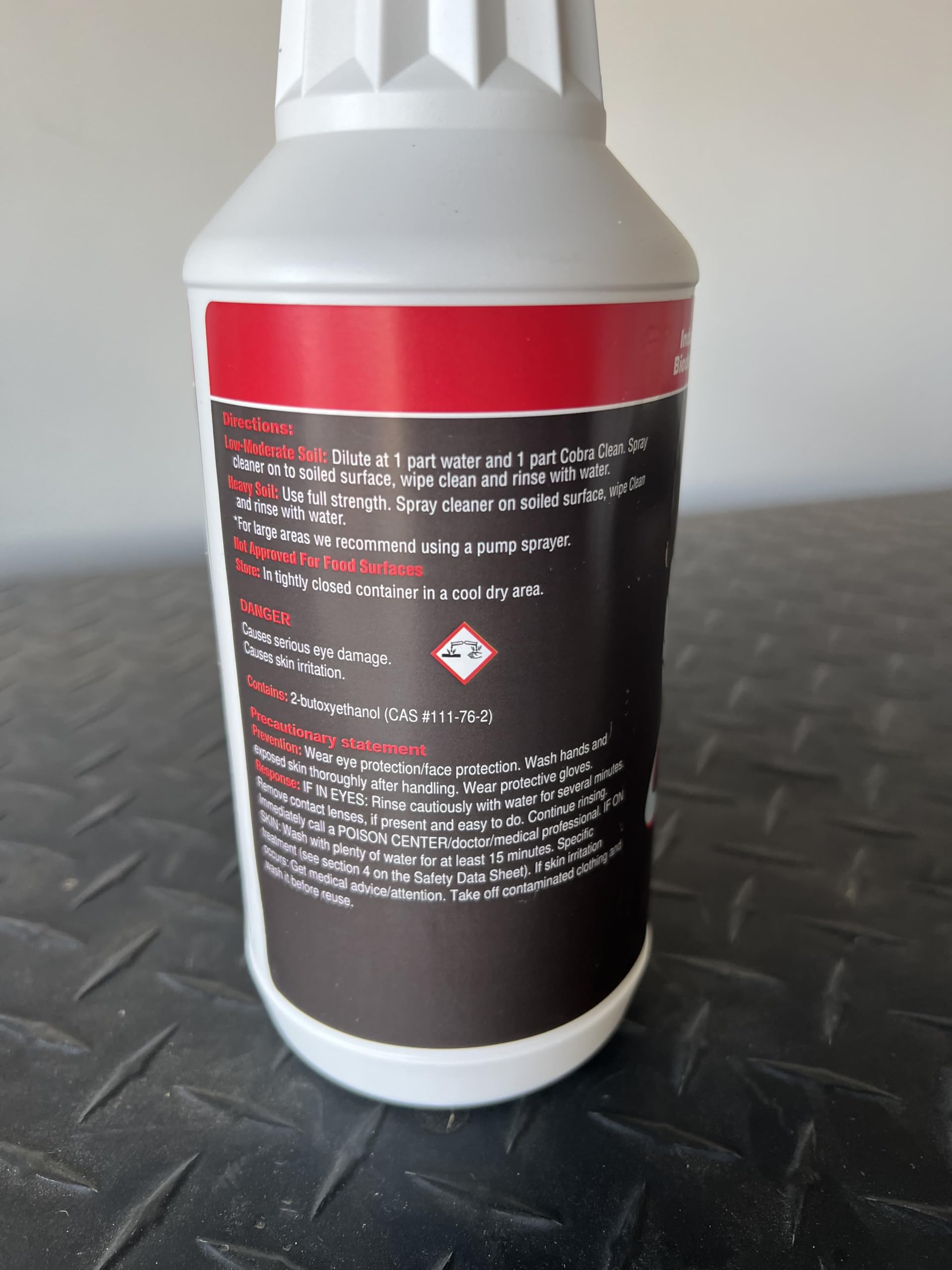 Cobra Clean, Degreaser, Cleaner, Heavy Duty, Stain Remover, Spray, 32 oz, Industrial Strength, Non-Acidic Formula