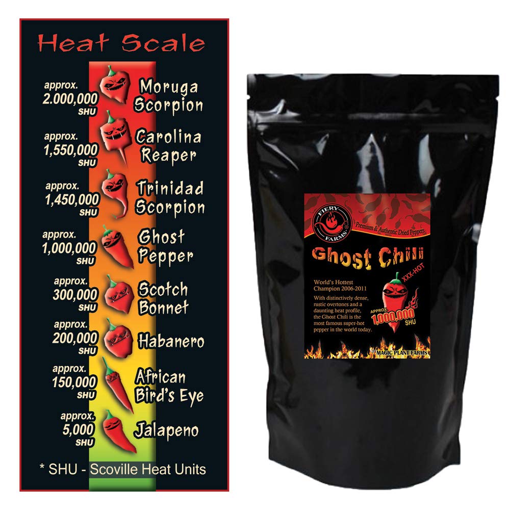 Red Bhut Jolokia Ghost Pepper Flakes by Magic Plant, 1 Kg Bulk - 800K-1M SHU | Fruity Superhot Flavor | Add Intense Heat to Any Meal