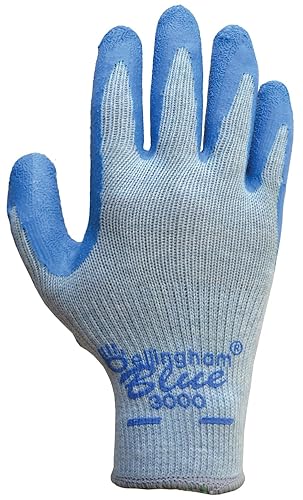 Bellingham® Blue™ Premium Latex Work Gloves - X-Large - Natural Rubber Palm - Blue/Gray